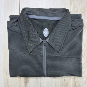 Club Ride Cycling Shirt Men Large Gray Polo 1/4 Zip Stretch Performance MTB Spin